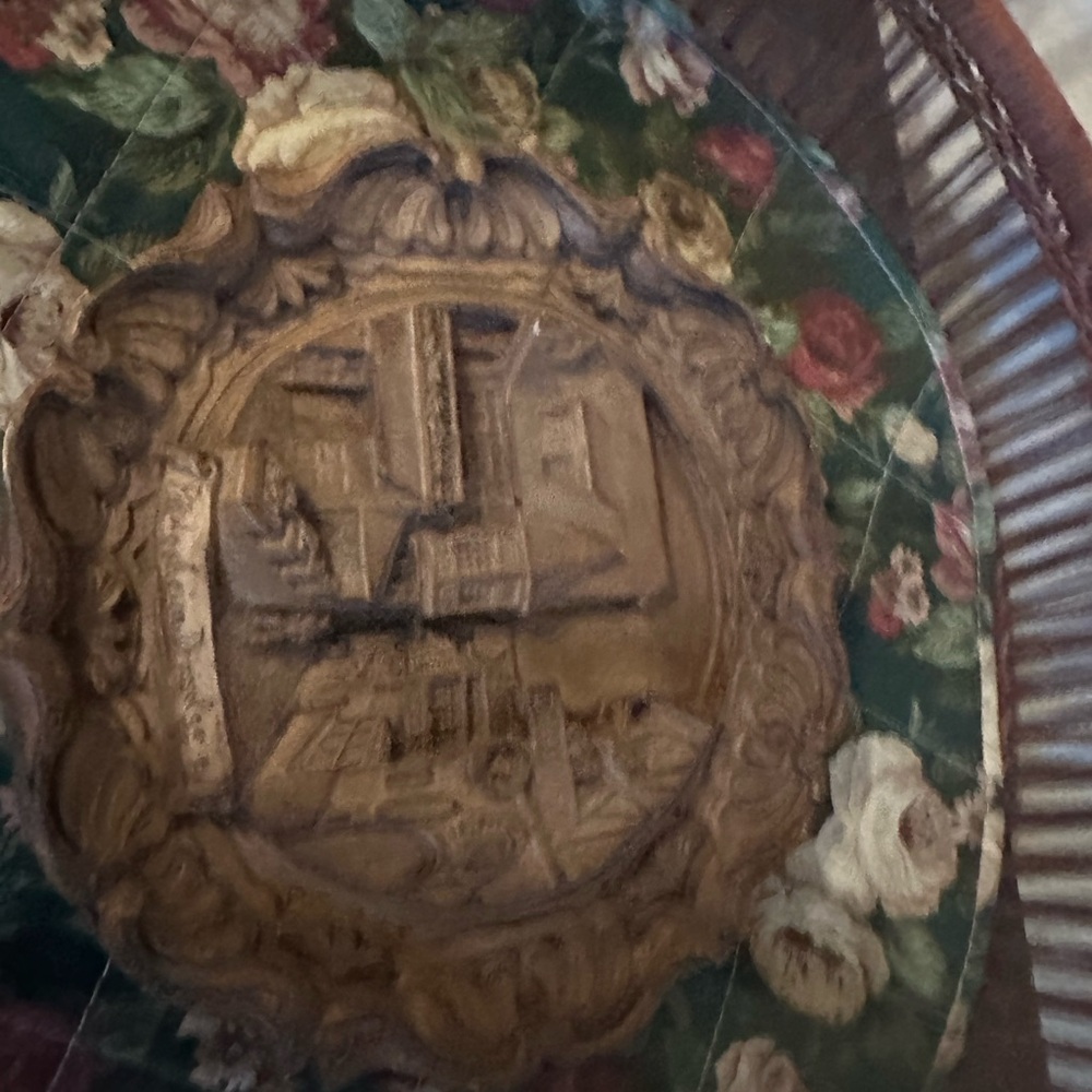 Vintage German 3D souvenir wall plaque famous Rüdesheim Drosselgasse street
